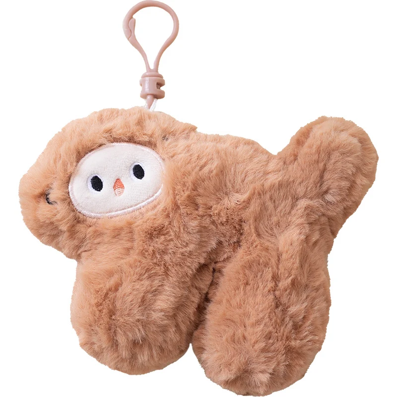 Cartoon Cute Monkey & Rabbit Plush Keychain PP Cotton Filled Pendant Bag Key Ring & Doll Pendant
