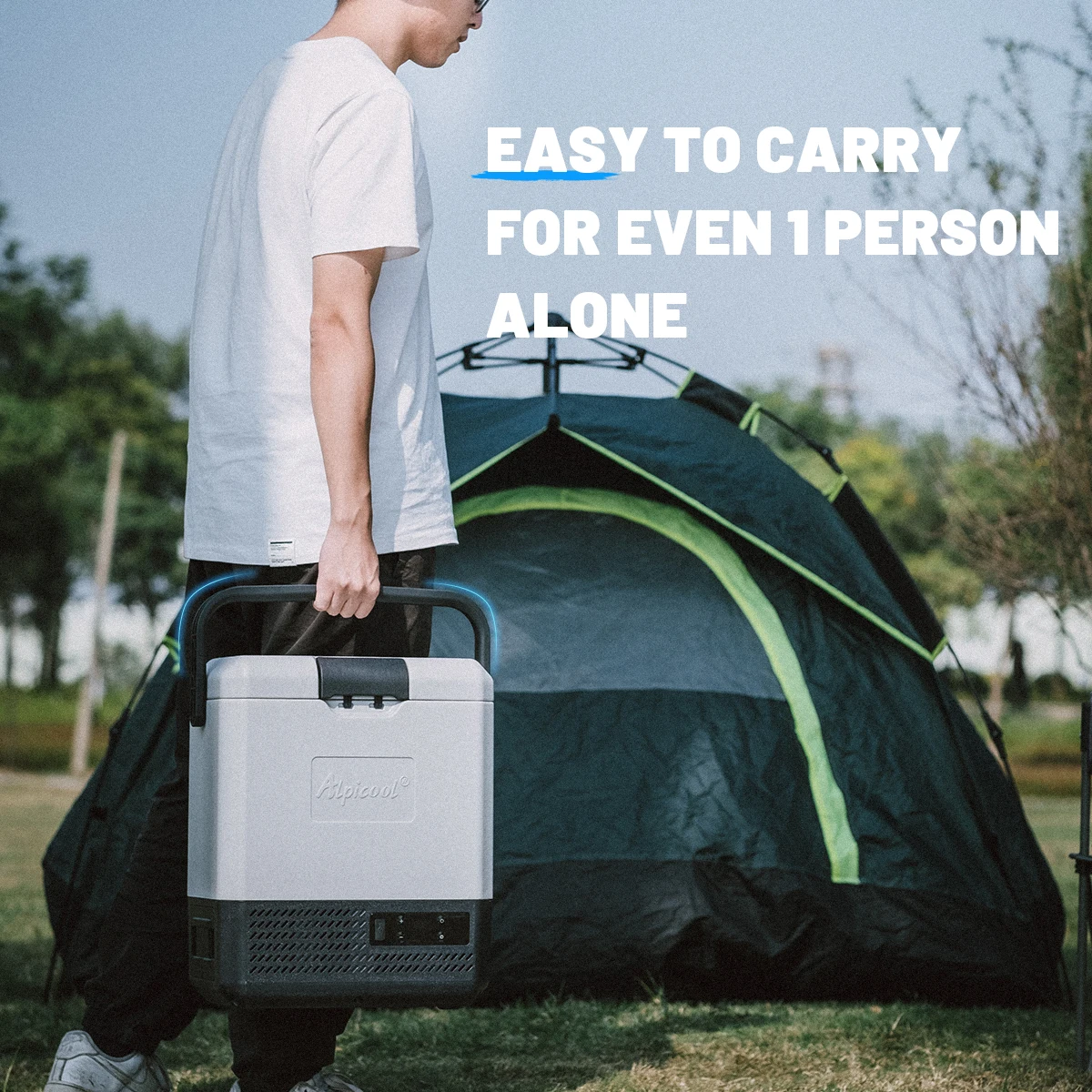 Alpicool P18 Mini Capacity Single Cooler 12V AC DC Dual Use Freezer Electric Compressor Fridge Portable Camping Car Refrigerator