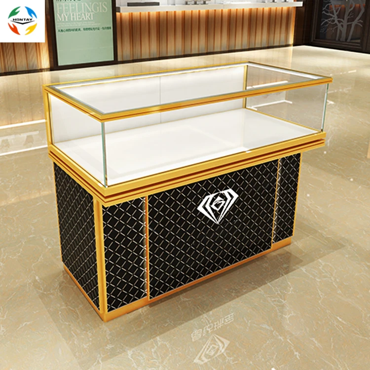2021 г. персонализированный высококлассный черный цветочный стеклянный столешница для драгоценностей выставочный зал ювелирный магазин витрина дизайн мебели