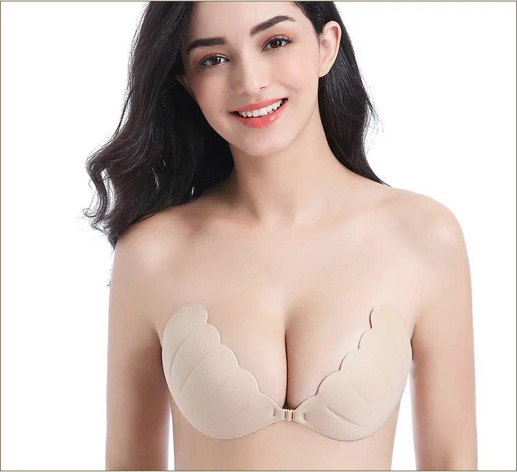 One Piece Silicone Push-up Strapless Self-adhesive Sticky Invisible Backless Bra