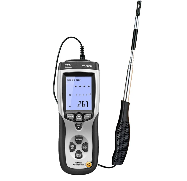  DT-8880 тепловой Анемометр 1 5 м