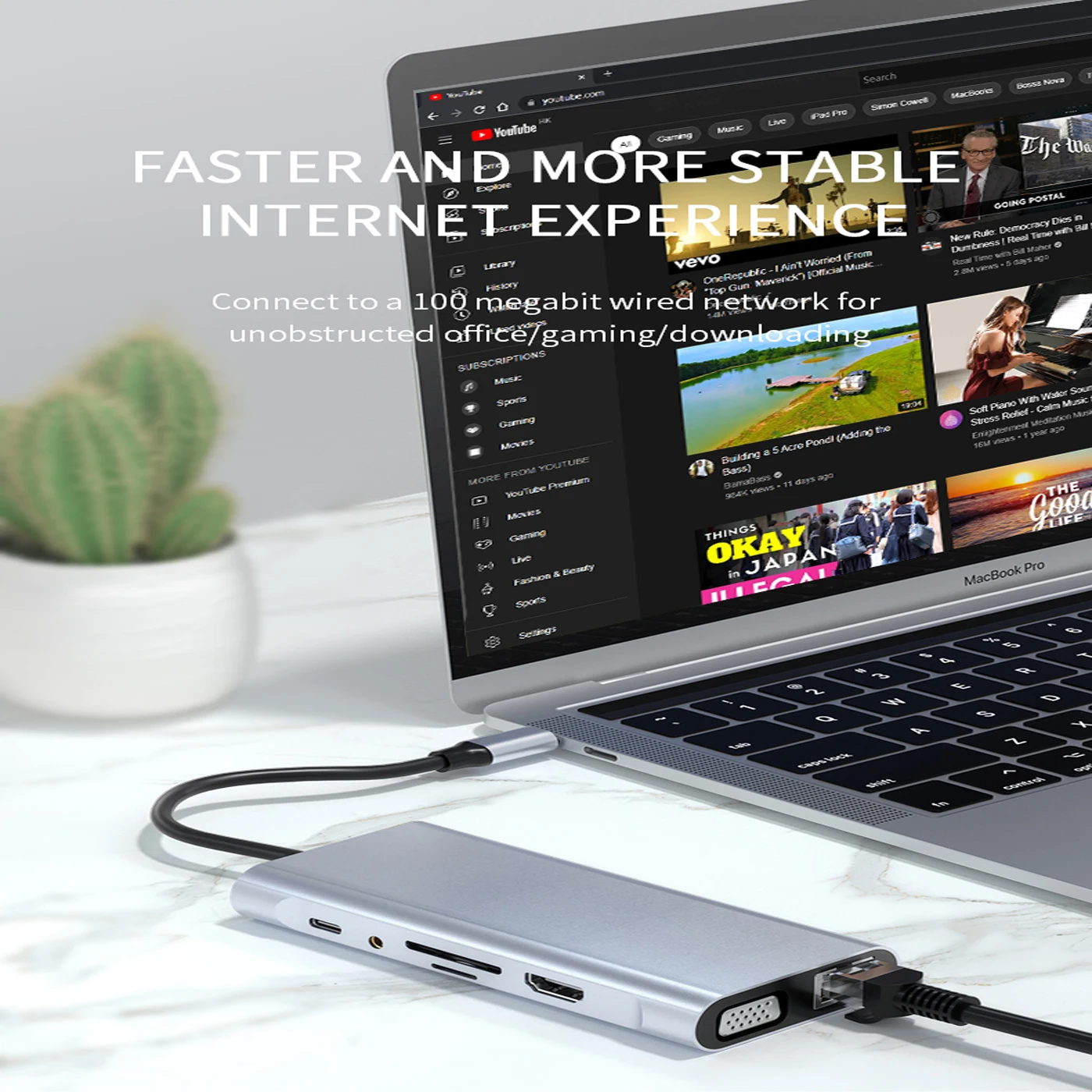 BASIX 11 in 1 Type C HUB to HD-MI USB3.0 Power Delivery Hub for Laptop Docking Station adapter for macbook pro