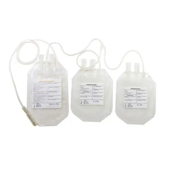 Medical Transfusion Blood Bag 250ml 350ml 450ml 500ml Single Double Triple Quadruple Blood Bag with Cpda-1
