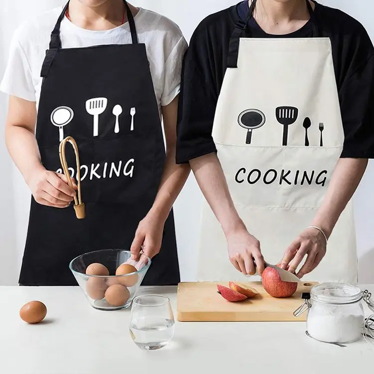 Водонепроницаемый маслостойкий фартук в скандинавском стиле, простой Рабочий Фартук принцессы с ножом и вилкой для взрослых, кухонные принадлежности, фартук высшего класса
