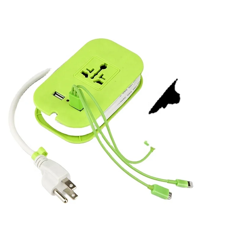 Универсальный дорожный мини-удлинитель с USB-портом