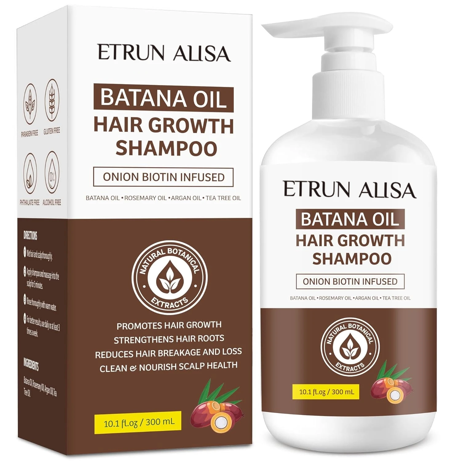 Private Label Batana Oil Rosemary Shampoo Dandruff Control Nourish Strengthens Restores Damaged Brittle Hair Batana Oil Shampoo