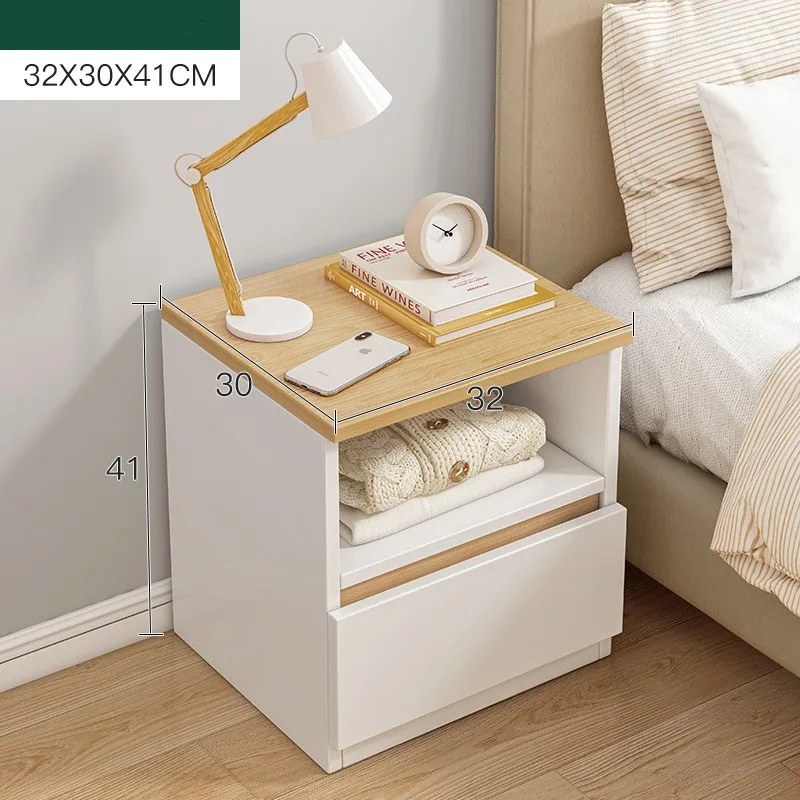 home modern small wooden bedroom bedside table with drawer
