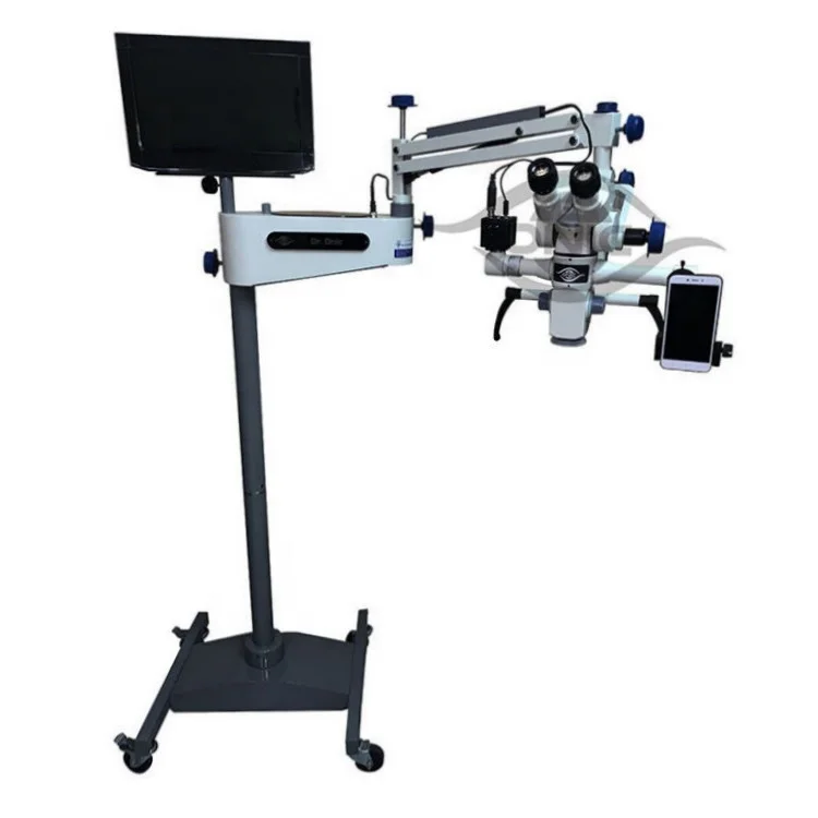 Digital Ent Operating Microscope 3 step focus with Beam Splitter and Camera Surgical Microscope