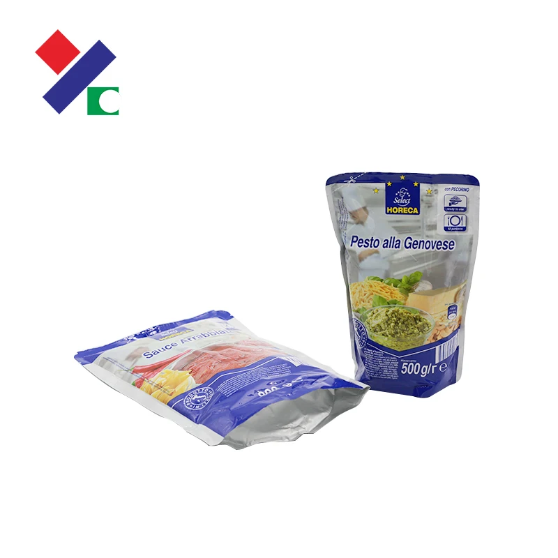 Матовая отделка Алюминий фольга yucai пластик сбоку уплотнения встать мешок упаковки еда сумка al