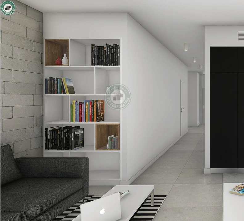 New Prefabricated Industrial Concrete House Decorated with Wood Louvres 2 Storey Modern House in Thailand