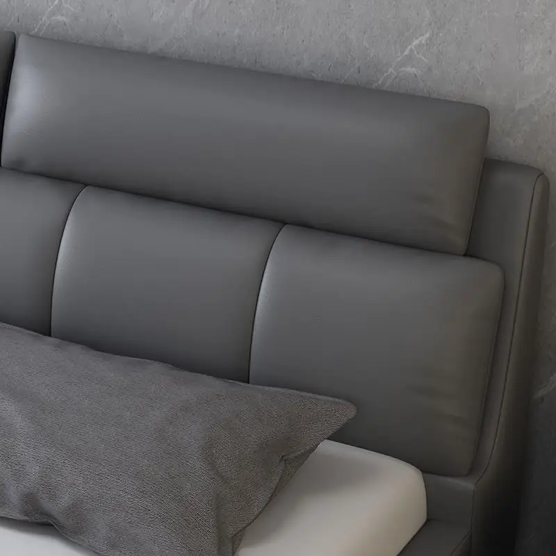 Modern Style Bedroom Furniture Multi-Function Storage King Queen Size Leather Bed CELB009