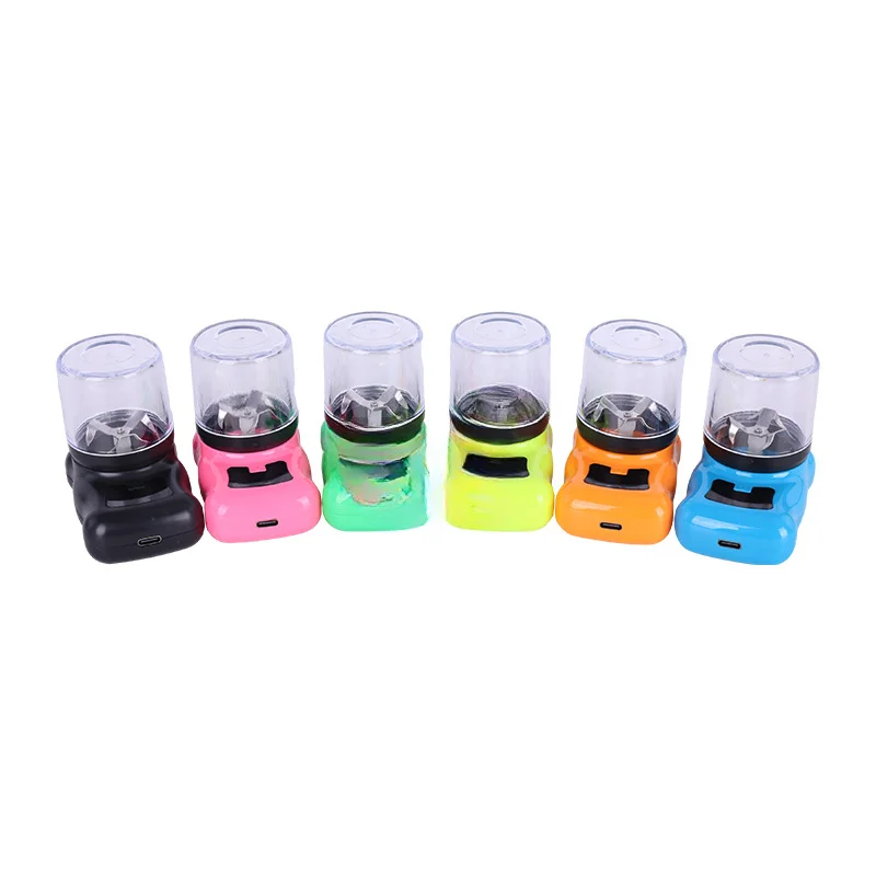Wholesale Multi color Portable USB Charging Automatic Herbal Dry Herb Crusher Electric Herb Grinder