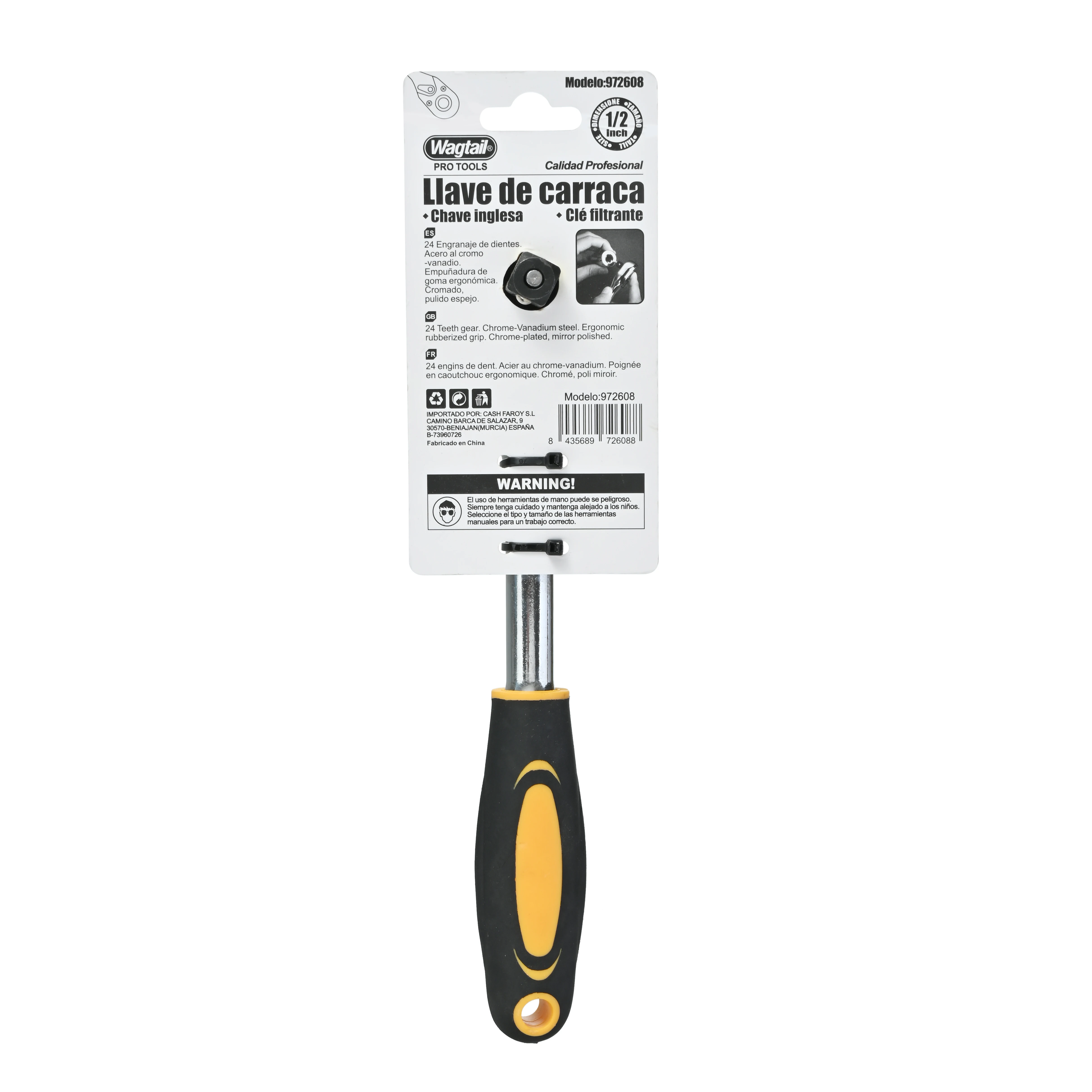 Professional Chrome Vanadium Pro Quick Release Super Handle Combination Half Ratchet Wrench