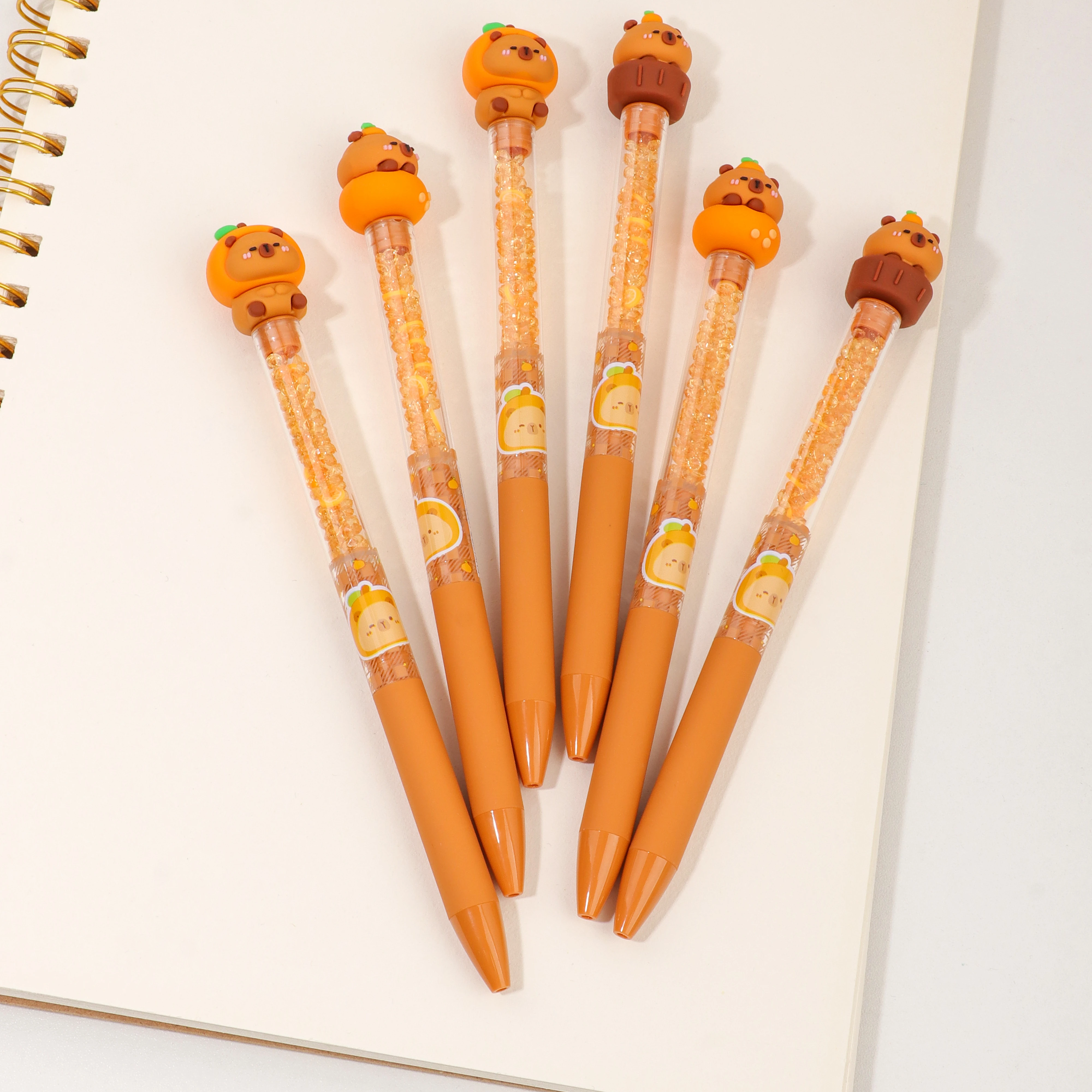 Promotional kids gift school stationery splints capybara cute gel pen kawaii  papeleria kawaii