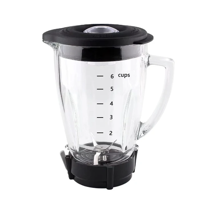 Blender glass jar Compatible with Oster Pro 1200 Blender Replacement Parts Glass Jar with lid and base, Blade with Rubber Gasket