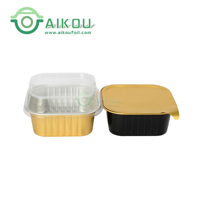 5oz gold and black mini disposable baking cups square Baking Cups For Party cupcake baking