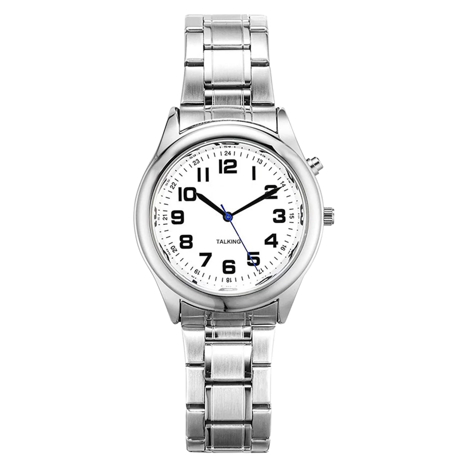 Maujoy Hot selling Real human Talking Watch for Seniors Unisex Talking Louder analogue Watch with Visually Impaired