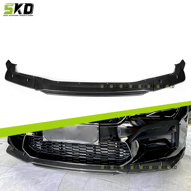 Shark Dynamic Front Body Kit for BMW F90 M5 Lci 2020+ Dry Carbon Fiber Maxton MT Style 4 PCS Front Lip
