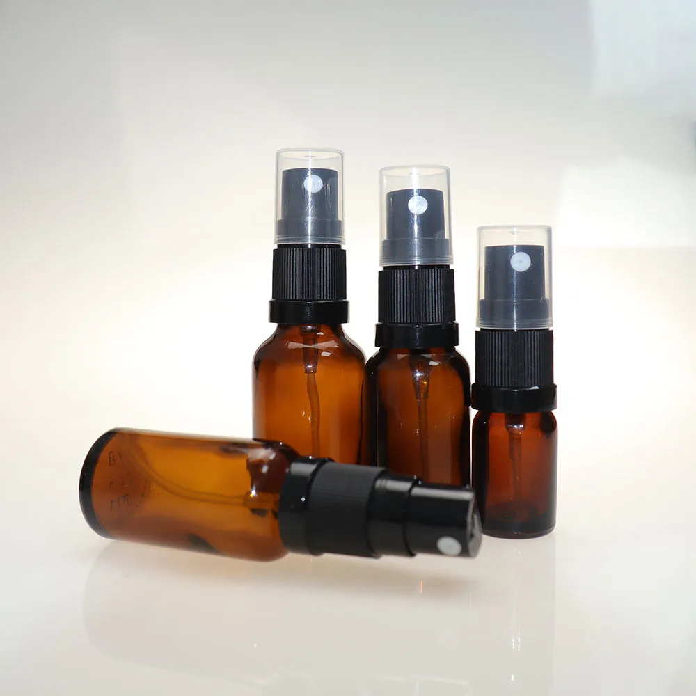 HD Amber Glass Spray bottle for cosmetic packaging