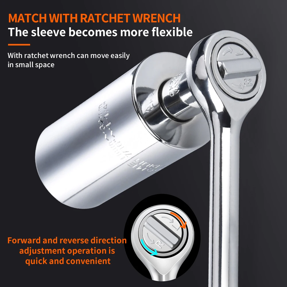 Universal Socket Grip (7-19mm) Multi-Function Ratchet Wrench Power Drill Adapter Ratchet Sleeve for Power Drill Tools Adapter