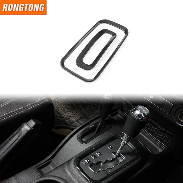 Carbon Fiber Interior Accessories ABS Center Console Gear Penal Decorative Cover Sticker For Jeep Wrangler JK 2011-2017