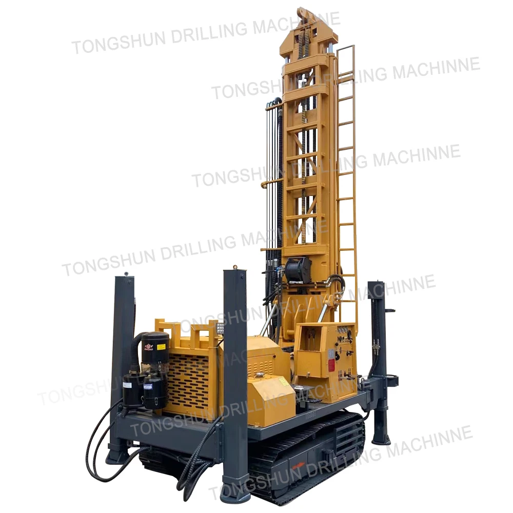 Machine for 200m Drilling Water Well Drilling Rig Drill Pipe with Twin Cylinder  Air Cooled Engine