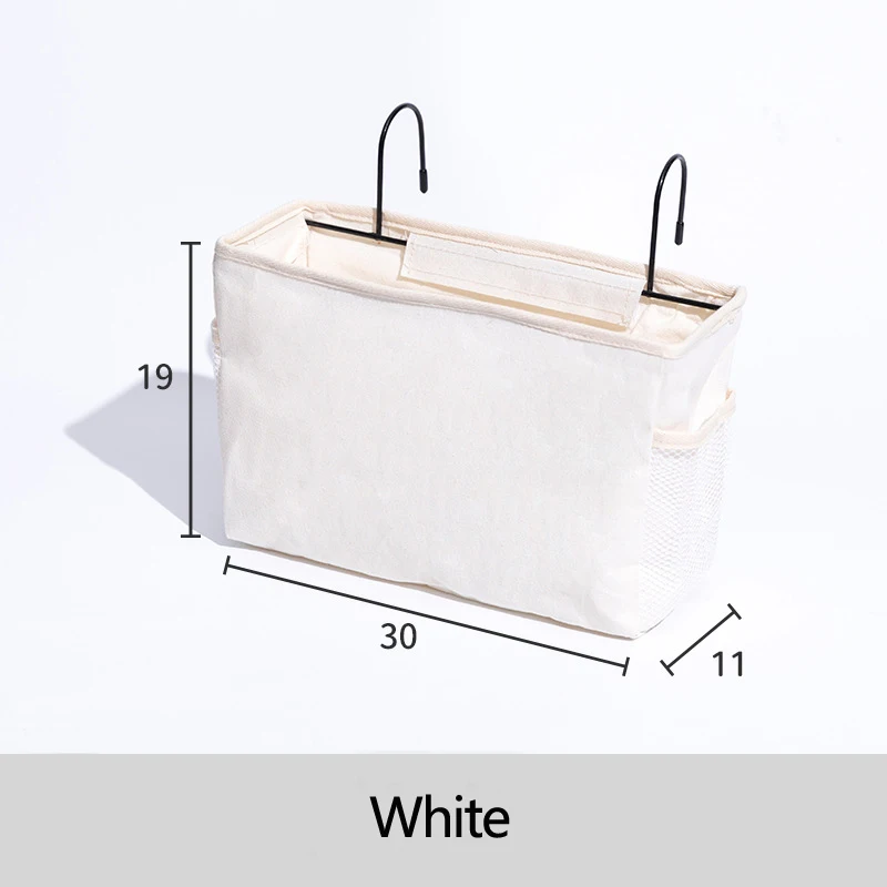 Bedside Storage Bag with 4 Hooks Multi-Function Hanging Organizer Caddy for Headboards Bunk Bed Hospital Bed
