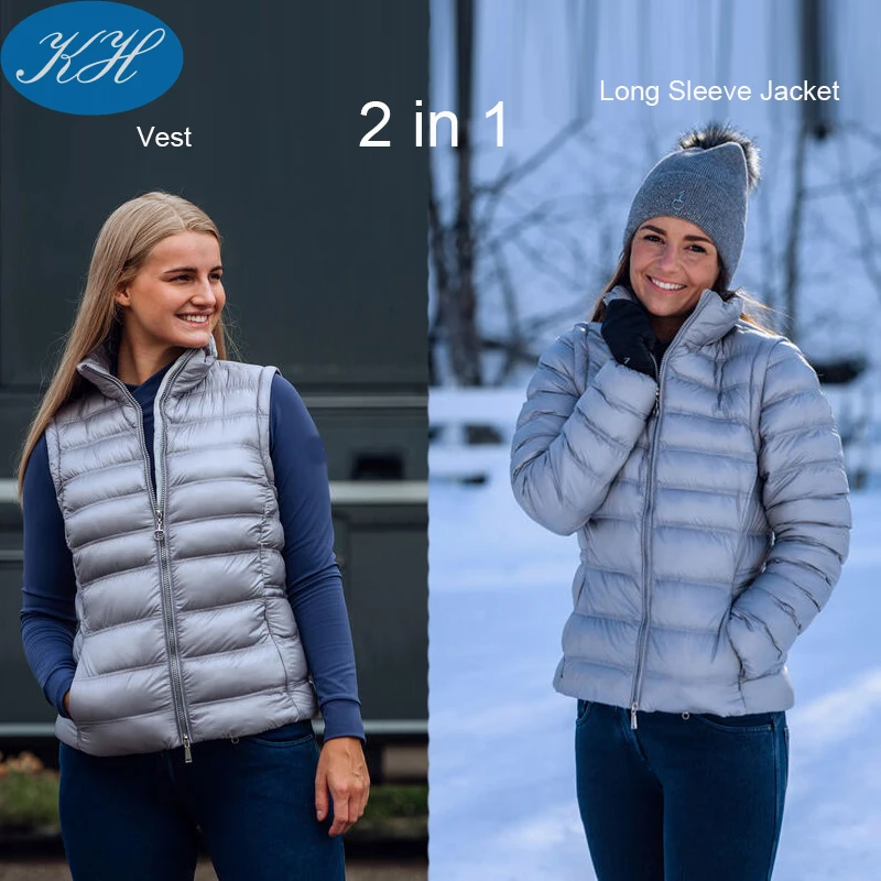 Light Weight Equestrian Clothes 2-in-1 Vest Jacket Autumn Outfit Winter Riding Jacket