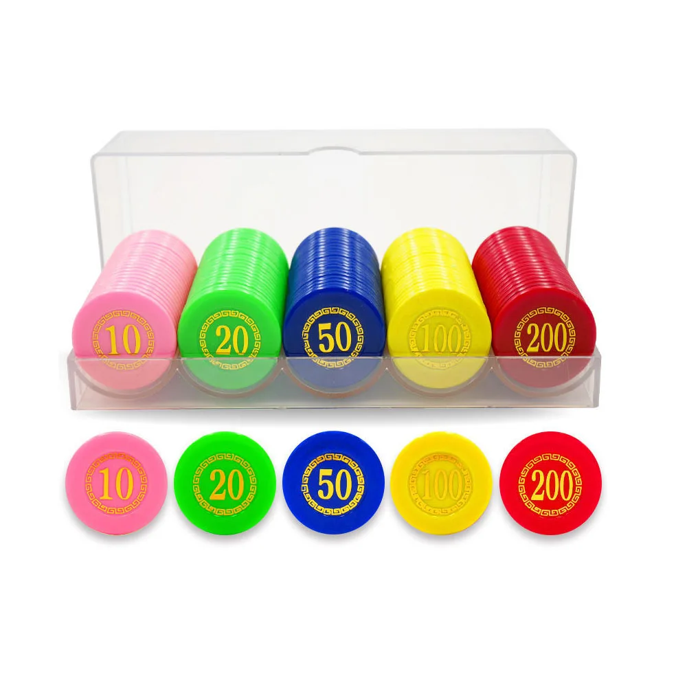 Custom poker chips set plastic numbered chips learning rewards game points coin casino chips