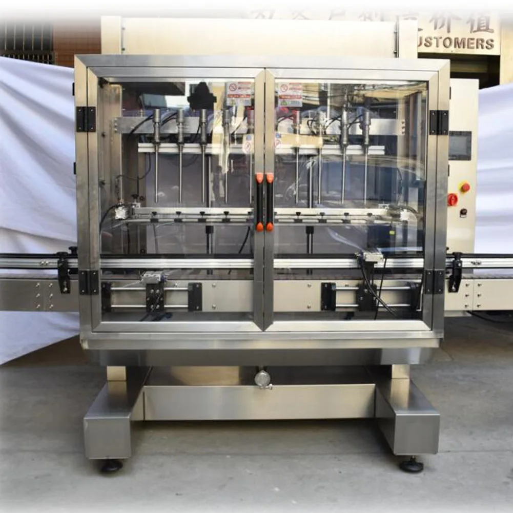 Automatic lotion bottle cosmetic filler water beverage honey cream piston paste liquid filling machine