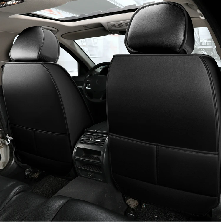 Full Set Car Seat Covers, Crown PU Leather Car Seat Cover Full Surround, Durable Comfortable Automotive Vehicle Cushion Cover Fi