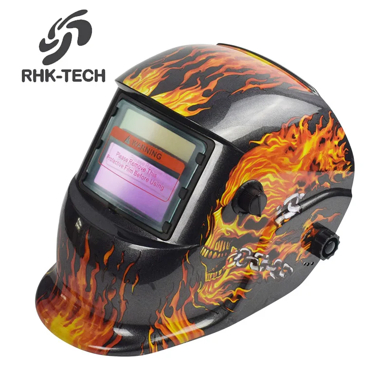 RHK TECH Factory Популярные противопожарные дизайнерские наклейки с черепом на солнечной батарее автоматическим затемнением сварочный
