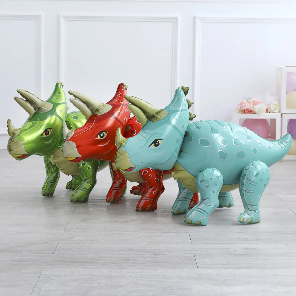 High Quality Balloon Dinosaur Kids Favorite Toys Self Standing Birthday Balloons Dinosaur Helium Inflatable 4D Balloon