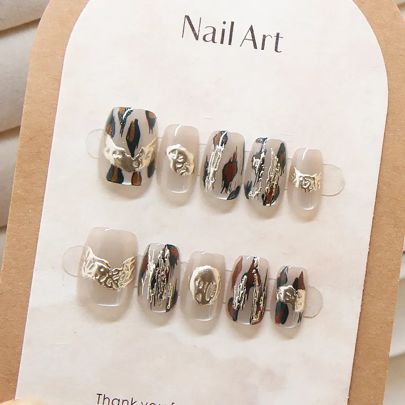 Cat eye style press on nails wholesale high quality fake nails Pattern Design Acrylic Tight Bonding Artificial fingernails