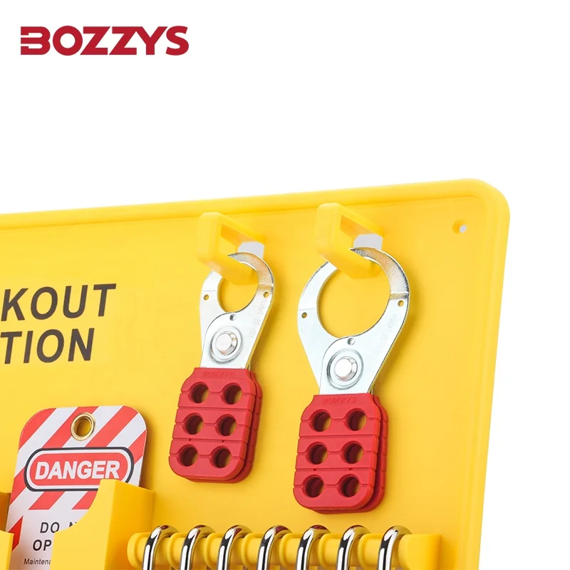 OEM manufacturer Wall-mounted Open Padlock Lockout Stations With 18 adlock-positions,for Industrial lockout-tagout