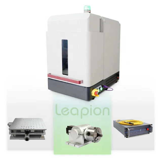 Leapion закрытые волоконная лазерная маркировочная машина LF-M 20 Вт 30 50 60 для нержавеющая сталь алюминий