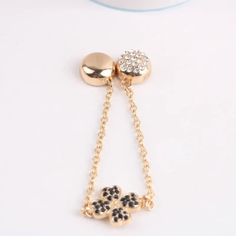 2Pcs/Pack New Arrivals Muslim Ladies Chain Magnetic Hijab Pins Rhinestone Diamond Brooches Women Scarf Hijab Magnet Pin