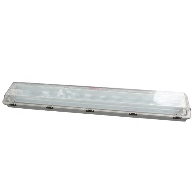 manufacturing explosion proof 2x36w fluorescent light fittings explosion proof liner light with 3 years warranty