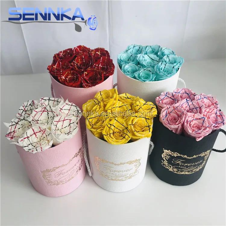 Yunnan Sennka Multicolor Preserved Rose Luxury Stabilized Rose eternal fadeless roses