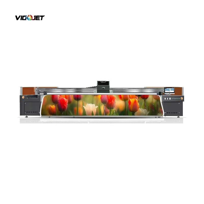 VIGOJET 5m roll to roll hybrid flatbed printer with 1024A plotter uv printer