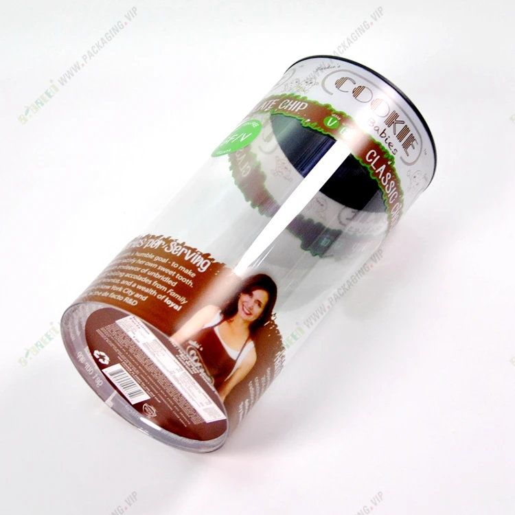 quality supplier cylinder gift box transparent plastic tube packaging for hair extension