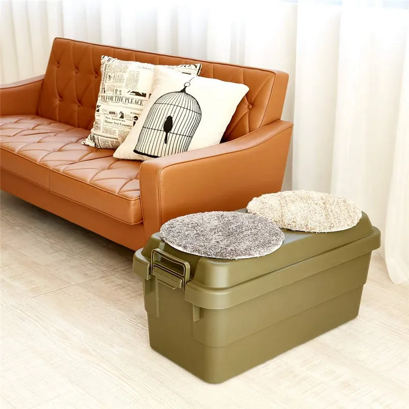 2022 Hot-Selling Durable 60L Plastic Camp Storage Container with Stringer Lid Foldable Portable Car Kitchen Travel Tool Storage