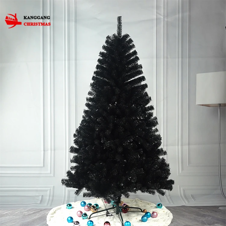 KG Xmas Customization arboles de navidad 6ft 7ft Automatic Collapsible Black Christmas Tree Flame Retardant Christmas Tree