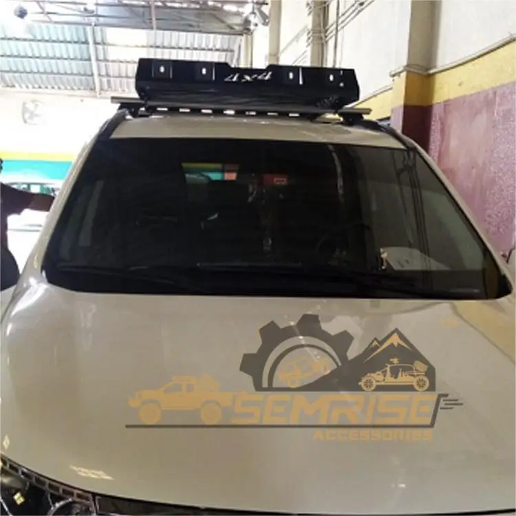 SEMRISE roof rack 4x4 accept remove iron car roof luggage rack carrier with roof cross bar for HILUX Land Cruiser RAV4 jeep