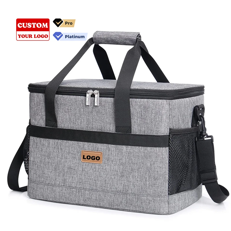 Custom Portable Waterproof Leakproof Insulated 2-8 Hours Thermal Bag Family Lunch Picnic Cooler Bag for Food Takeway
