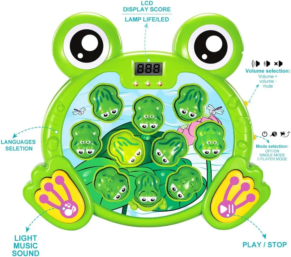 Interactive Whack A Frog Game Learning Active Early Developmental Toy Fun Gift