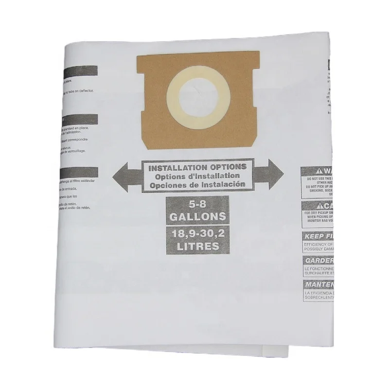 Dust Bags for Vacuum Cleaners and Dust Filter Bags Replacement for Shop Vac 5-8 Gallons Single Layer Vacuum Cleaner Bags