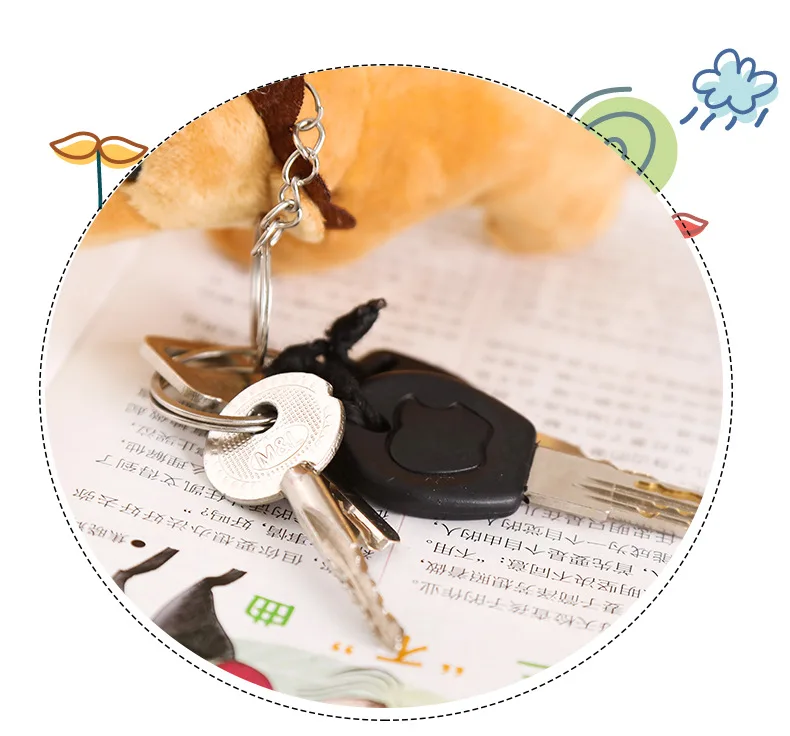 JM Wholesale Popular Cute Forest Animal Lion Elephant Monkey Deer Tiger Leopard Wild Jungle Animal Plush Toy Pendant Keychain