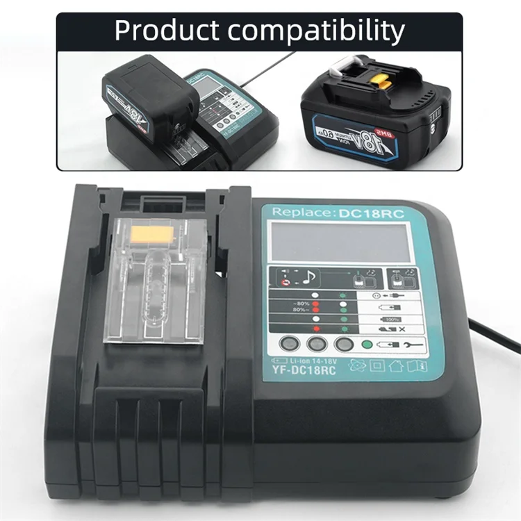 DC18RC литий-ионное зарядное устройство для Makita 14 4 В 18 Bl1830 BL1850 электрическая мощность 3 А зарядка