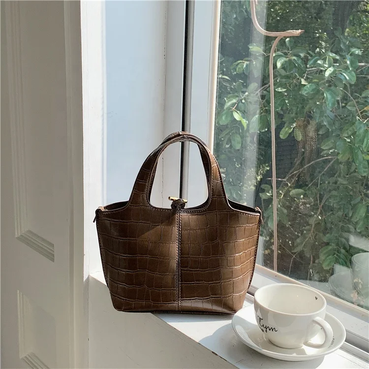 Classic PU Leather Handbags Women Luxury Alligator Crocodile Hand Bags New Design Famous Brands Lady Clutches Wristlet Handbags